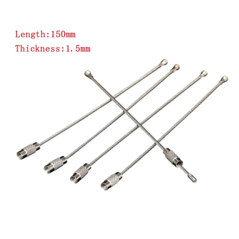 

5 Pcs EDC Steel Chain Key Ring Round Split Key Chain High Resilient Telescopic Wire Rope Wholesale Outdoor Tools A