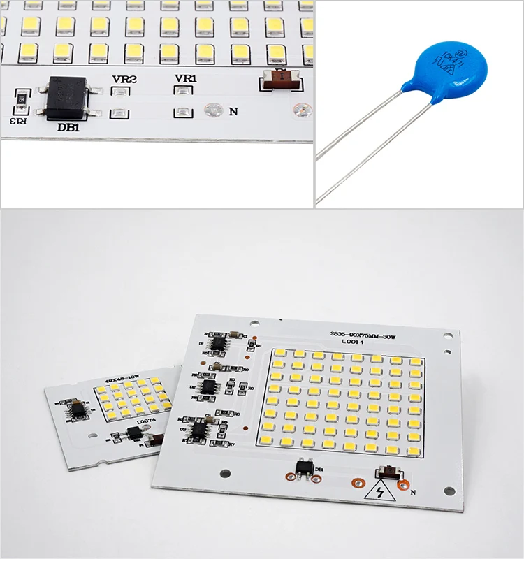 DIY светодиодный SMD чип лампа 10 Вт 20 Вт 30 Вт 50 Вт 100 Вт светильник-чип ac220в вход непосредственно Smart IC подходит для наружного светильник Холодный белый Теплый белый
