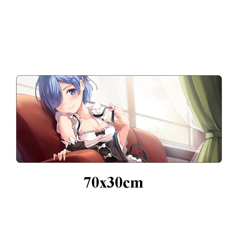 NO.3 Большой коврик для мыши 70x30 см с японским аниме Rem, Сексуальный игровой коврик для мыши для девушек, геймерский коврик для клавиатуры Otaku, прочный коврик для ноутбука, компьютерного стола - Цвет: NO.3