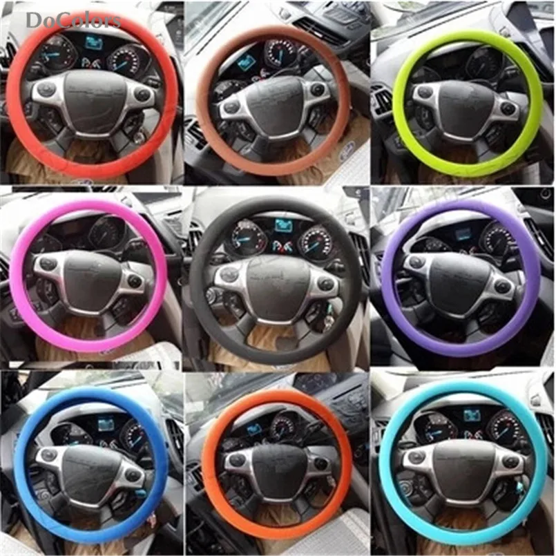 DoColors автомобильный силиконовый чехол на руль для Ford Focus Fusion Escort Kuga Ecosport Fiesta Falcon