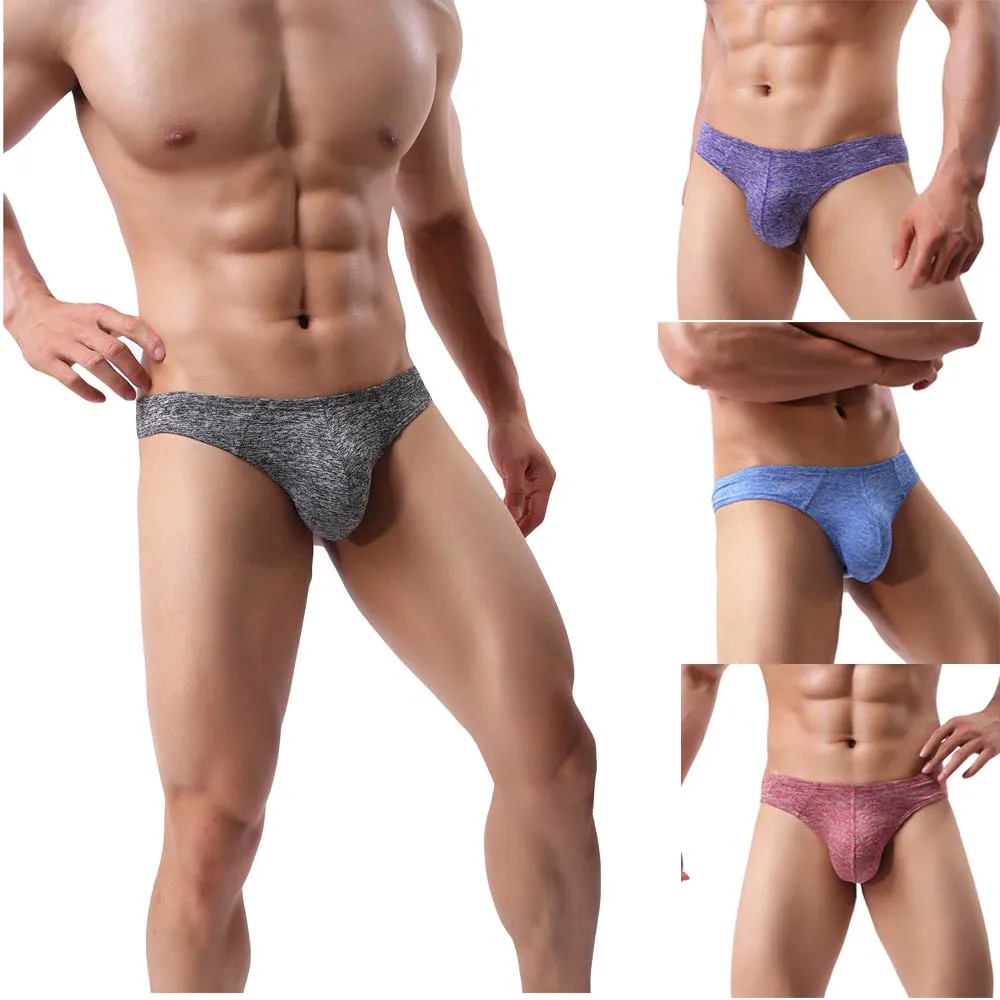 

Fashion Sexy Men's Soft G Strings Thong Underwear Ice Silk Gay Sissy Thong U Convex Jockstrap Penise Bag Men Underwear