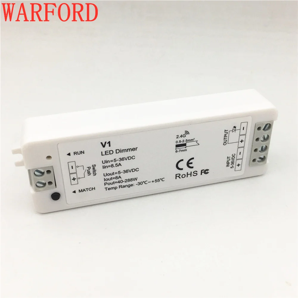 V1 + RT1 DC5V 36V Беспроводной 2 4G RF сенсорный светодиодный регулятор света контроллер