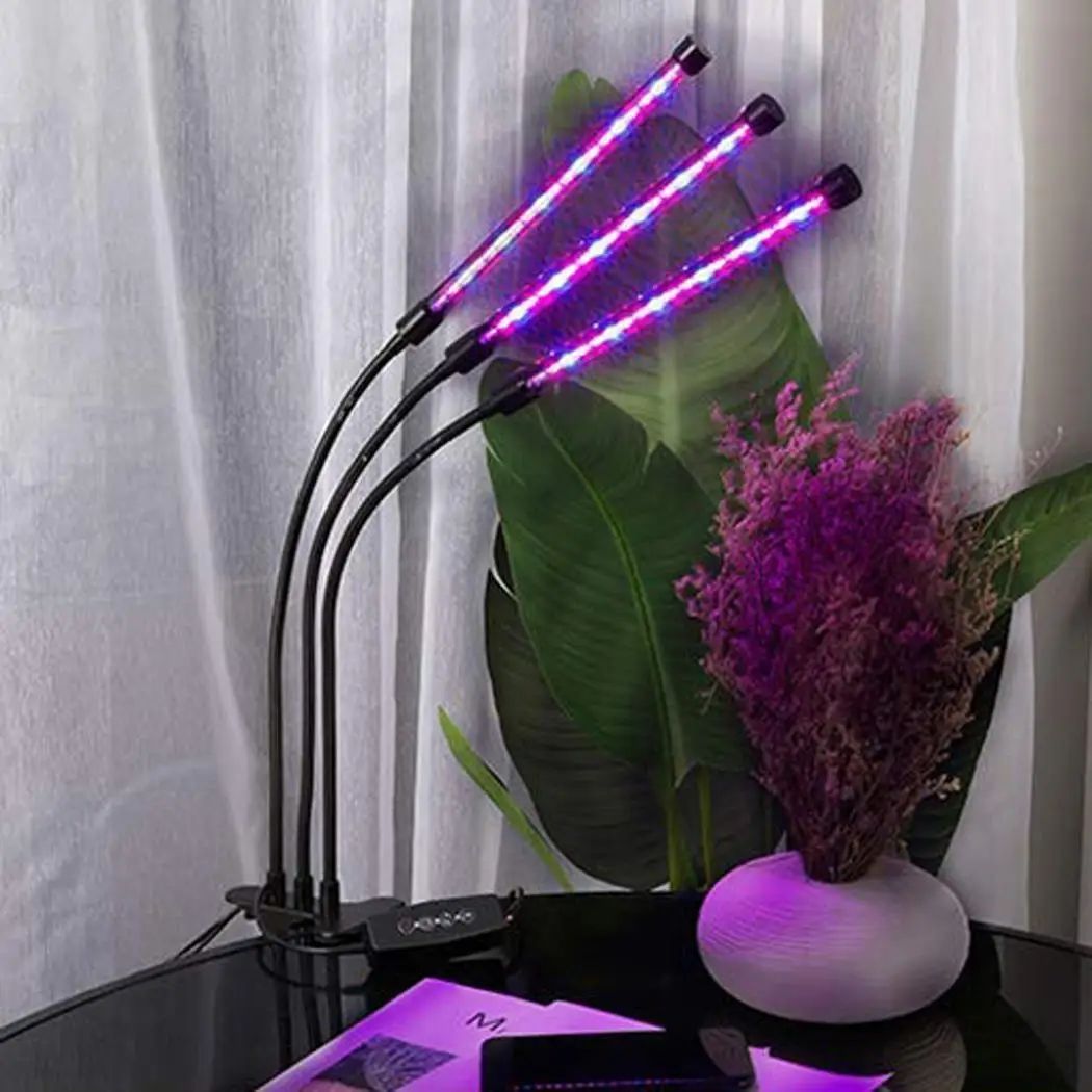 Durable Practical Bendable Three Head Plant LED Grow 120lm/W 5V IP55 3500K Home 120LM 60 Light Set Adapter 0.9 | Лампы и освещение