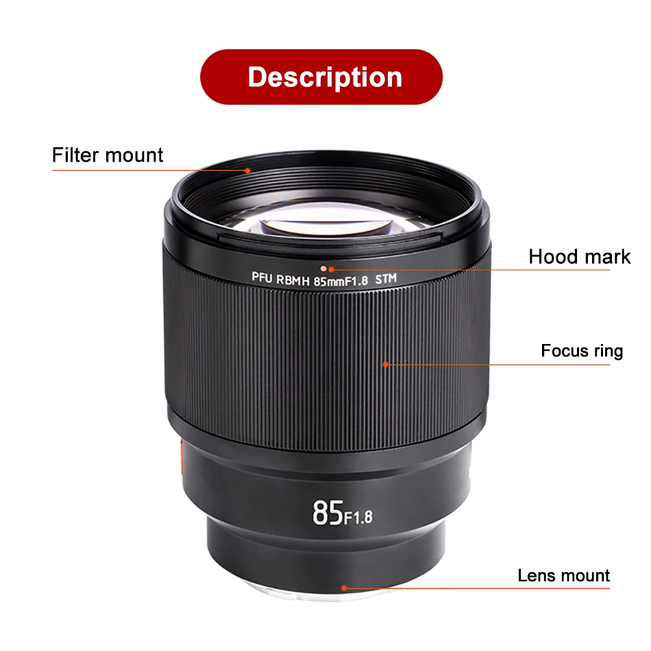 Фотообъектив Viltrox 85 мм F1.8 STM E-mount автофокус основная линза полная Рамка для камер