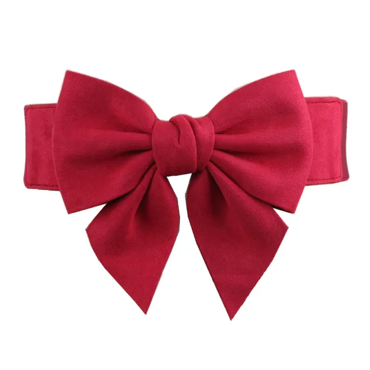 Женский черный пояс с бантом Эластичный элегантный вязаный ремень Новинка 2019