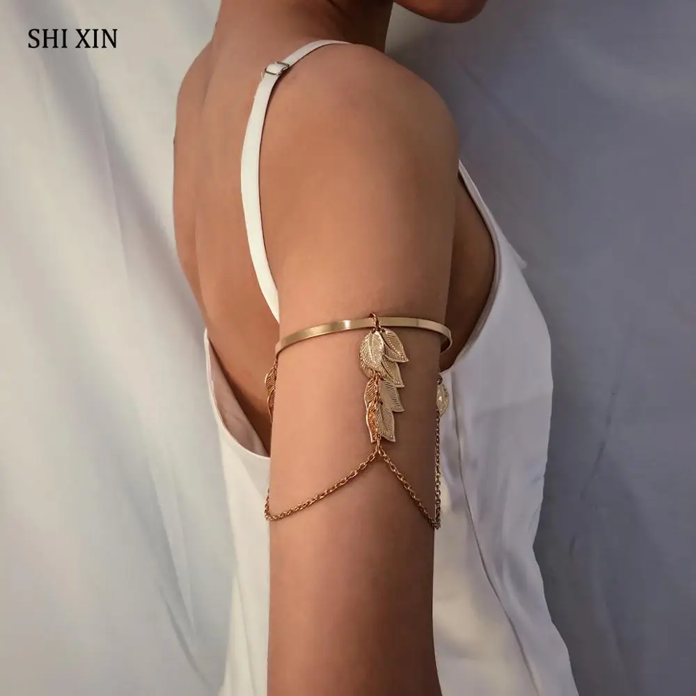 SHIXIN браслет на руку для женщин/девушек ретро запястье ювелирные изделия Модный