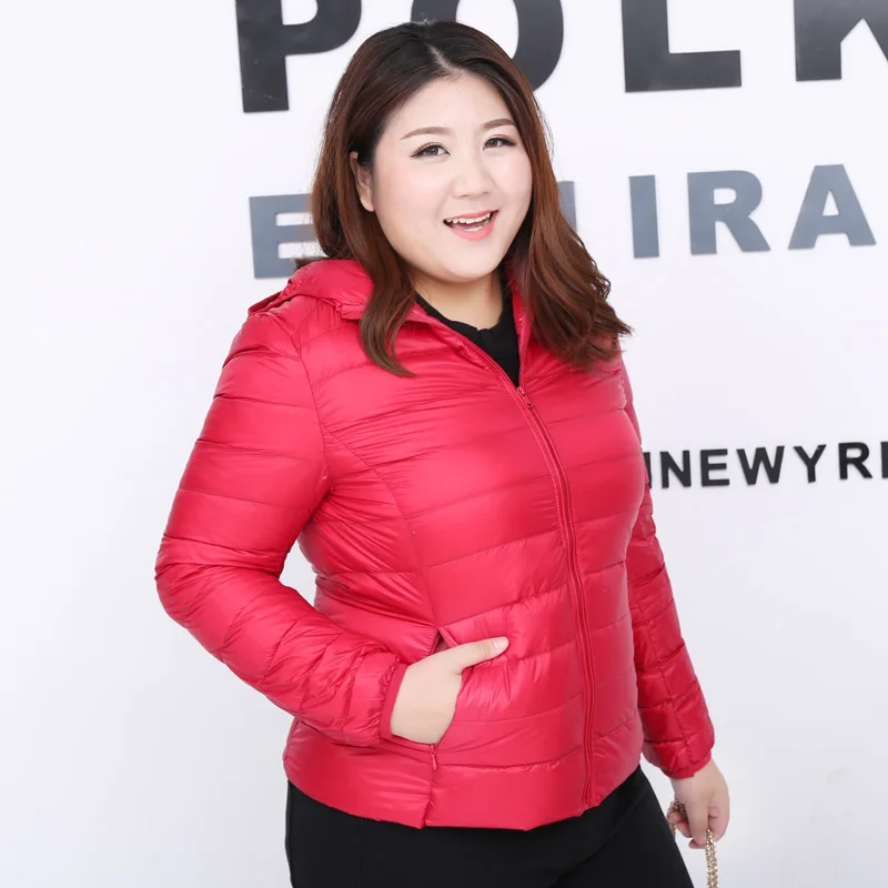 Новые осенне-зимние куртки женские тонкие большие размеры 4xl 5xl 6xl легкие пуховики
