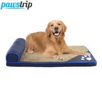 pawstrip 4 colors paw large dog bed house soft fleece dog sofa beds for large dogs husky labrador dog cushion pillow