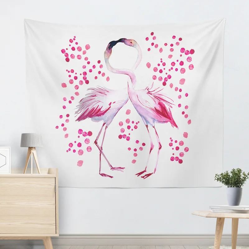 Акварель Фламинго мода Home Decor Wall Тканый гобелен моющейся йоги Одеяло индийский МАНДАЛА ГОБЕЛЕН многофункциональный шаль - Цвет: Buff