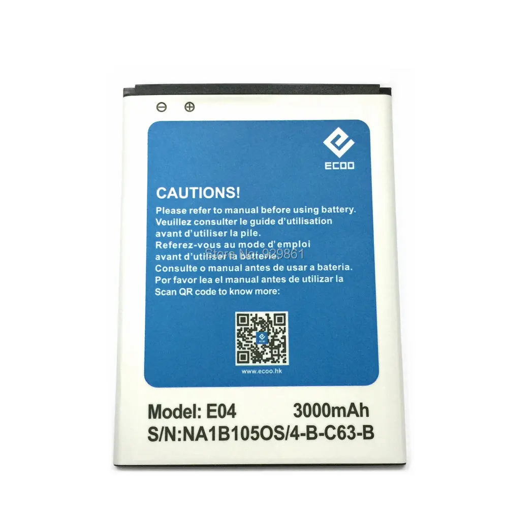 ECOO E04 100% оригинальный новый 3000mAh большой запасной аккумулятор для Bluboo X6 Plus