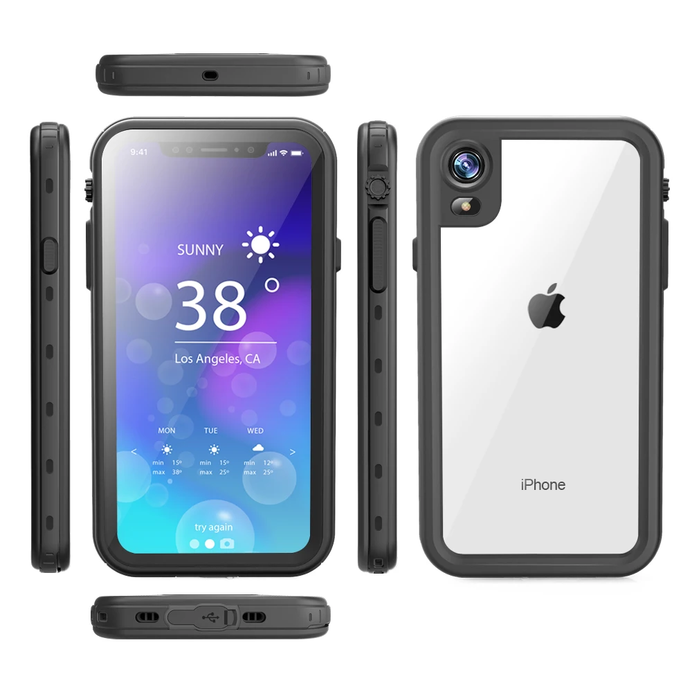Для iphone XR Redpepper водонепроницаемый IP68 Подводный 2 м жизни водонепроницаемый противоударный жесткий водонепроницаемый чехол для iphone XR