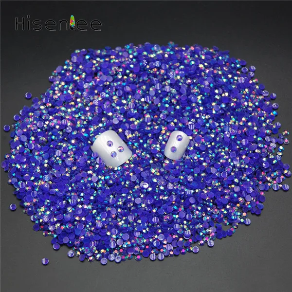 Dark Purple AB Горячая 2000 шт Черный AB Волшебный Цвет Желе 2 мм смолы Стразы дизайн ногтей телефон палочки Стразы не горячей фиксации использовать клей - Цвет: Dark Purple AB