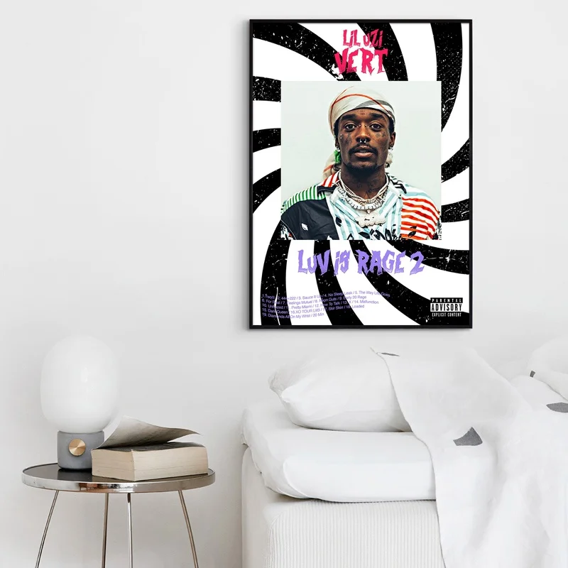 Lil УЗИ верт Luv is Rage 2 альбом поп музыки крышка плакат музыкальной звезды печать на