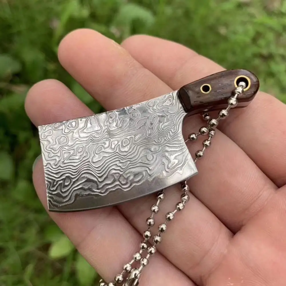 Мини нож из дамасской стали ножи для кемпинга самообороны тактический карманный