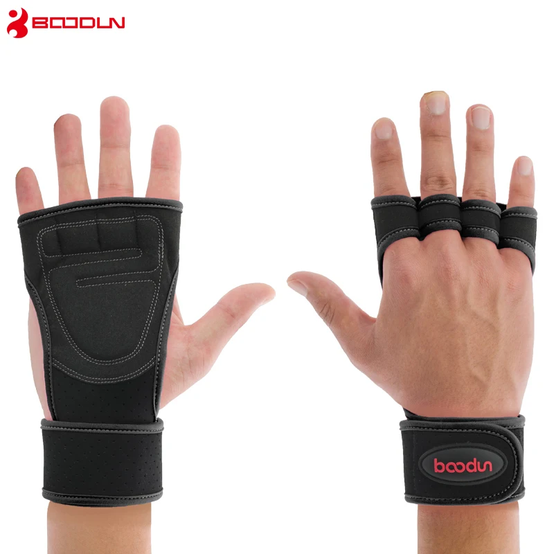 

Boodun Sports Weight Lifting Gym Gloves Wrist Fitness Men Gloves Half Finger Dumbbells lifted Horizontal Palm Care Women Gloves