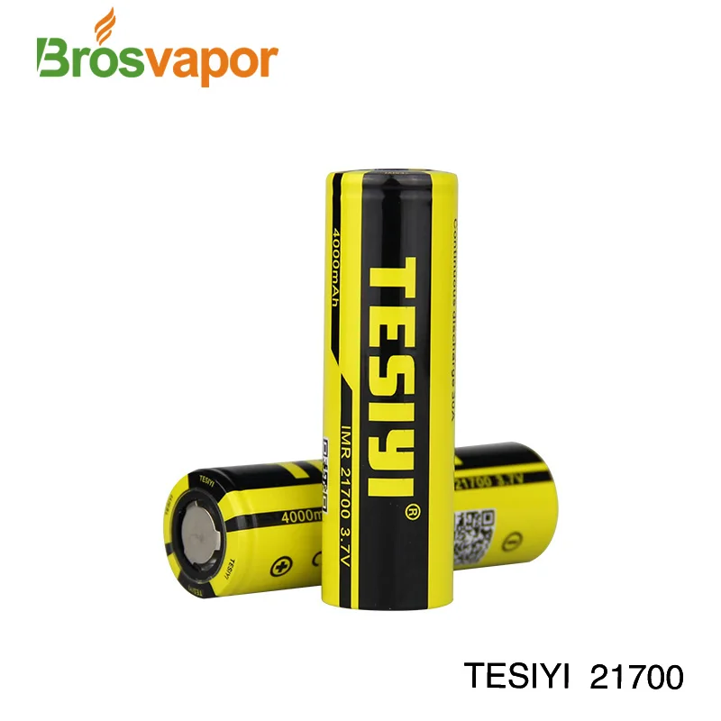 2 шт. горячая Распродажа Высокая безопасность аккумуляторная батарея Tesiyi 21700 4000