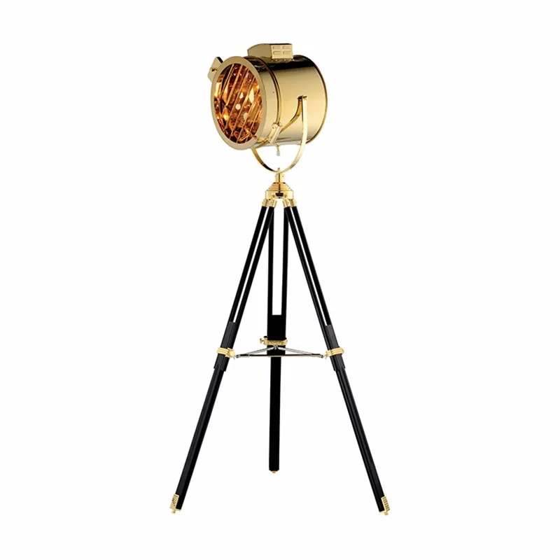 Nordic Floor Lamp Search floor Light wood Tripod leg metal lampshade Lights Fixture chrome gold color bulb standing lamp | Освещение