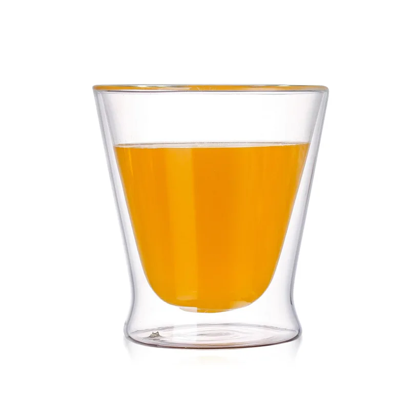Double Wall Glass Cup Heat Resistant High Silicon Boron 300ml Wine Juice Beer Whiskey Cocktail Copas De Vino | Дом и сад