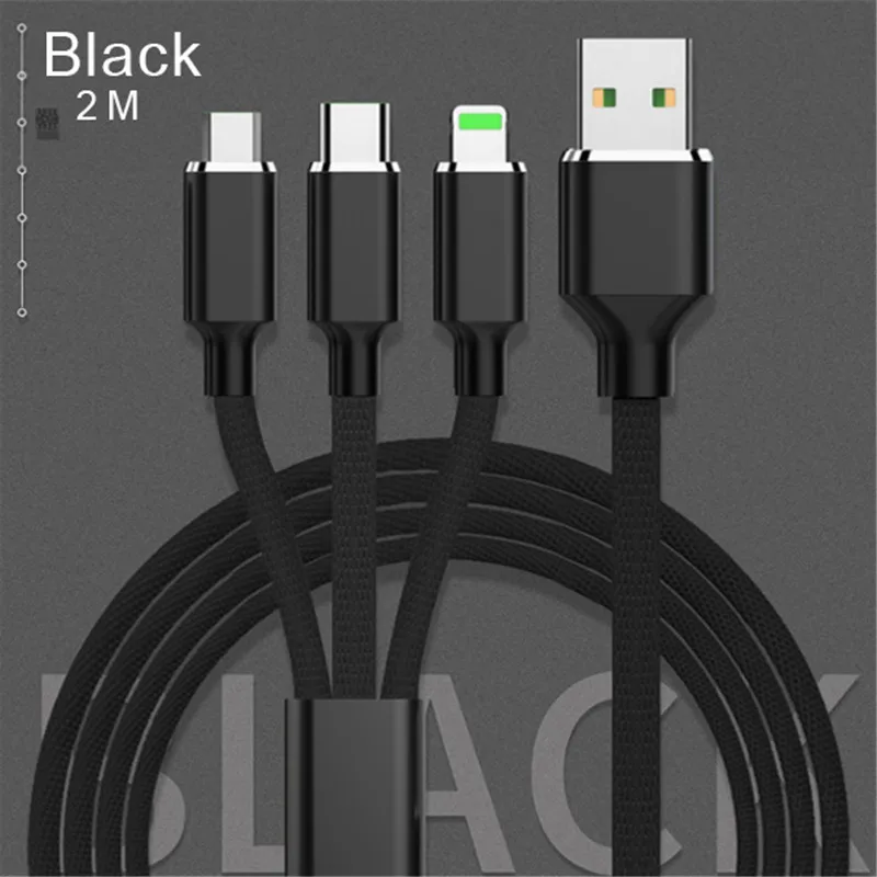 Кабель NOHON 3 в 1 Micro USB Type C для Samsung S8 Xiaomi 4 LG Lighting 8 Pin iPhone 7 Plus X кабели зарядки