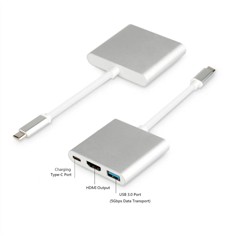 Новый USB 3.0 Type C к 4K HDMI/USB 3 1/быстрое зарядное устройство с портом OTG адаптер кабель