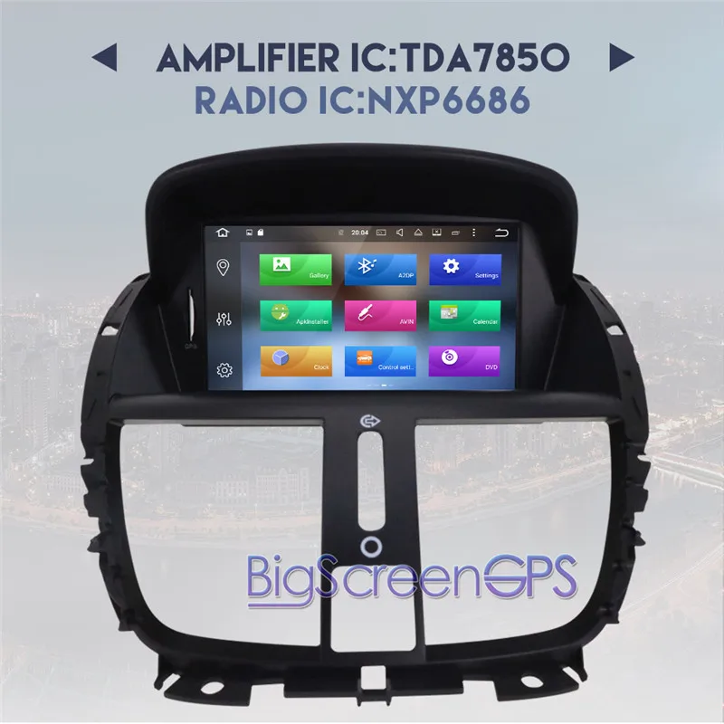 Автомобильный DVD плеер с GPS навигацией Android 9 0 4 + 64 ГБ для Peugeot 207 2008 2014 автостерео