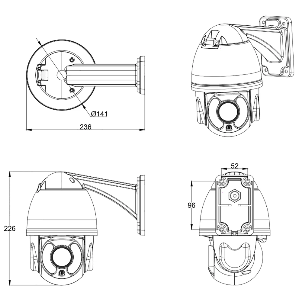 2MP 1080P камера наблюдения PTZ IR скоростная купольная 10X оптический зум CVI AHD TVI CVBS OSD