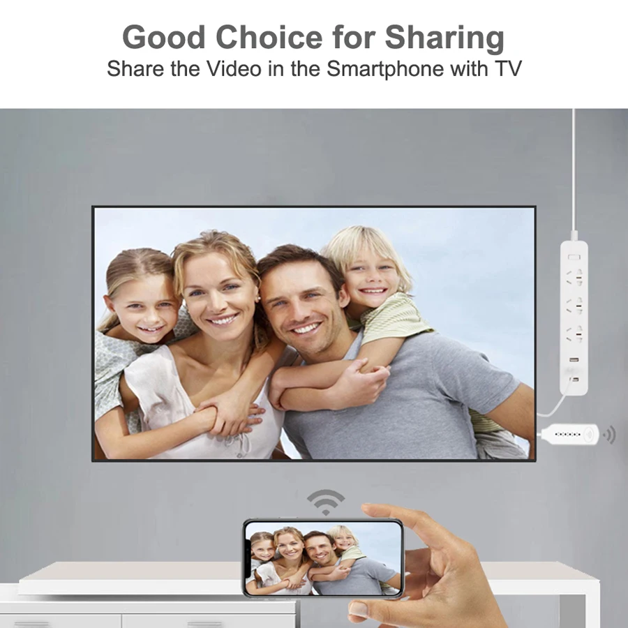 Беспроводной зеркальный кабель Wi Fi для преобразователя MHL в HDMI 1080P HDTV адаптер iPhone