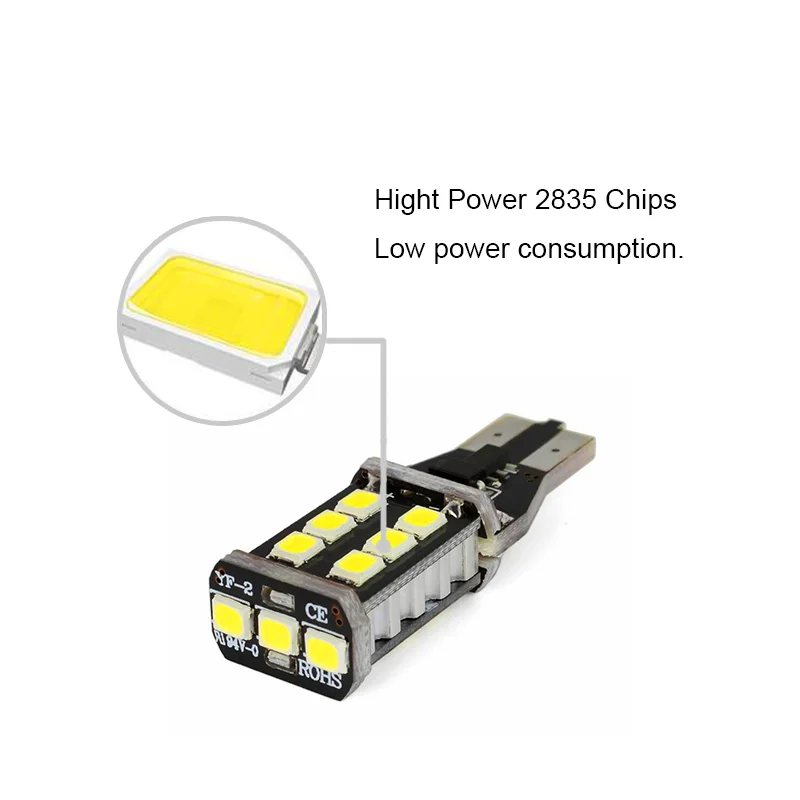 BOAOSI 2x Canbus T15 светодиодный задний светильник W16W 15SMD Автомобильный светодиодный задний фонарь для Kia rio sportage k2 k3 k4 k5 cerato sorento soul