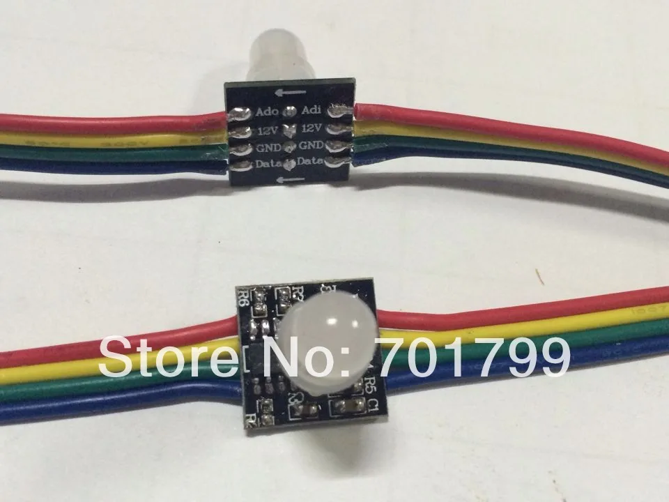 100 шт. DC12V 12 мм WS2821A DMX512 светодиодный пиксельный узел IP33 не обладает