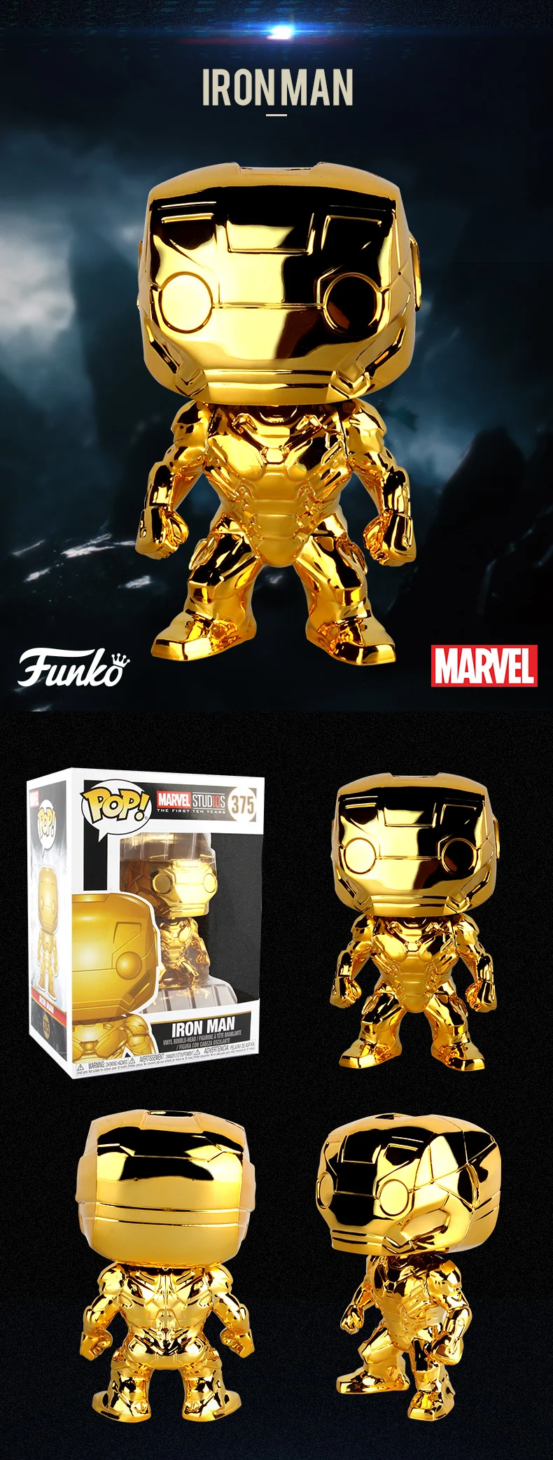 Официальный FUNKO POP Marvel 10-летие Черная пантера Железный человек Локи Грут виниловая кукла экшн и фигурка игрушка подарок на день рождения