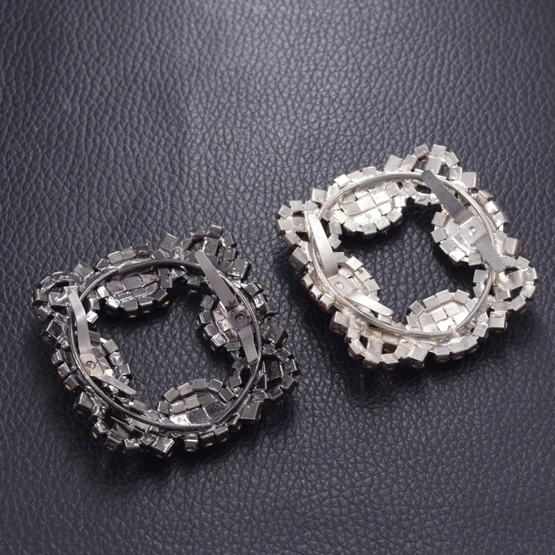 2 шт. 5 см Бабочка зажим стразы пряжки для женской обуви кристальная пряжка