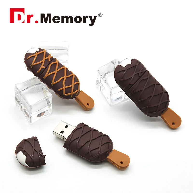 Прекрасная шоколадная USB в виде мороженого флеш накопитель 128M 4G 8 г 16г 32г 64Г 2 0 флэш