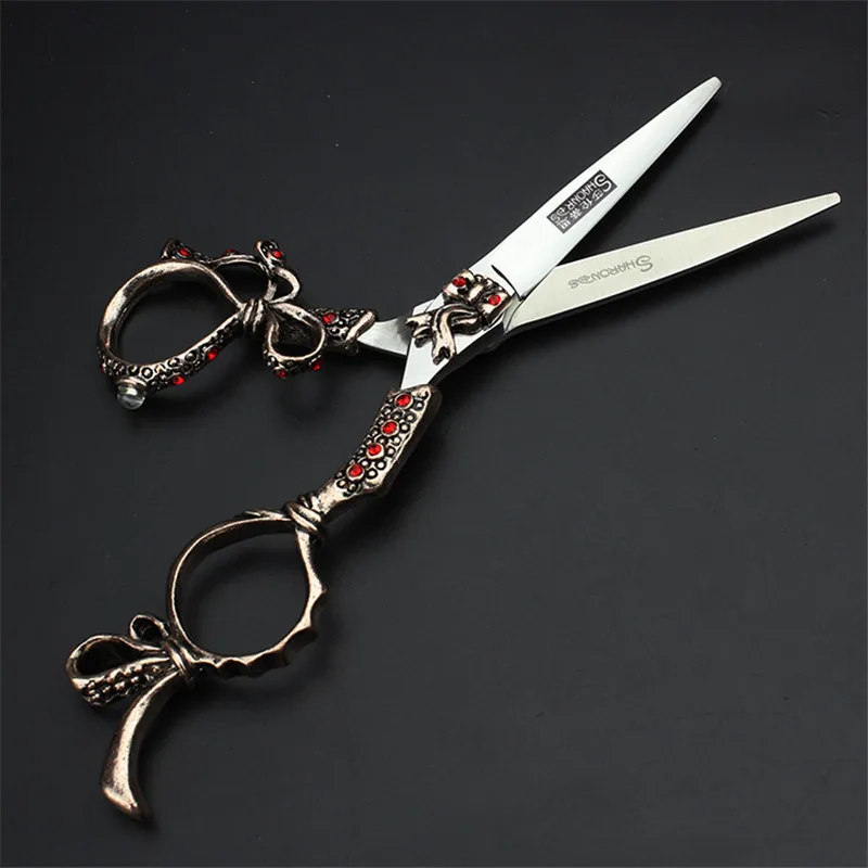 Распродажа черные японские ножницы для волос 6 дюймов Тефлоновые дешевые