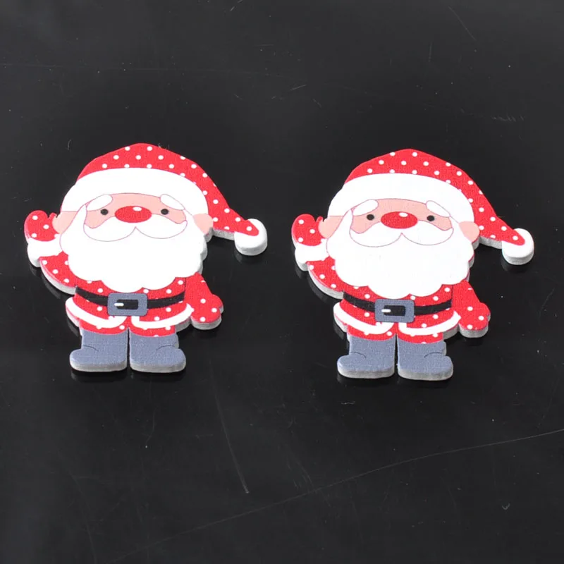 Деревянные пуговицы в форме кнопки Санты Клауса Швейные аксессуары ручной