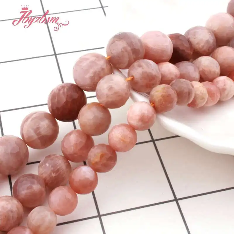 

8,10,12mm Faceted Round Beads Multicolor Sunstone Natural Stone Beads For DIY Necklace Bracelet Jewelry Making 15" Free Shipping