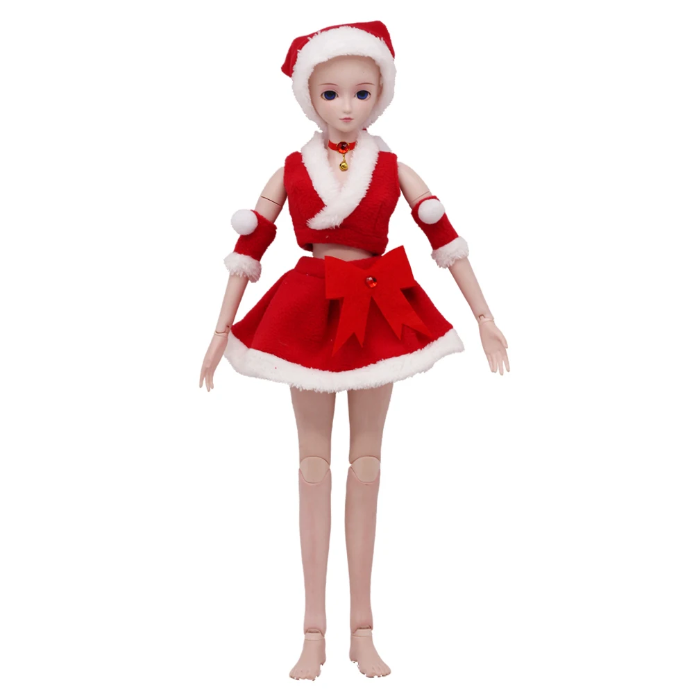 Зимние рождественские наряды набор для 60 см 1/3 BJD куклы одежда аксессуары платье игрушки подарок