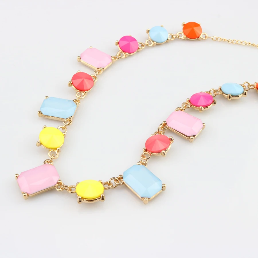 Sweet Bohemia Choker Necklace Fashion Colorful Crystal Bead Pendant Necklaces For Women Jewelry | Украшения и аксессуары