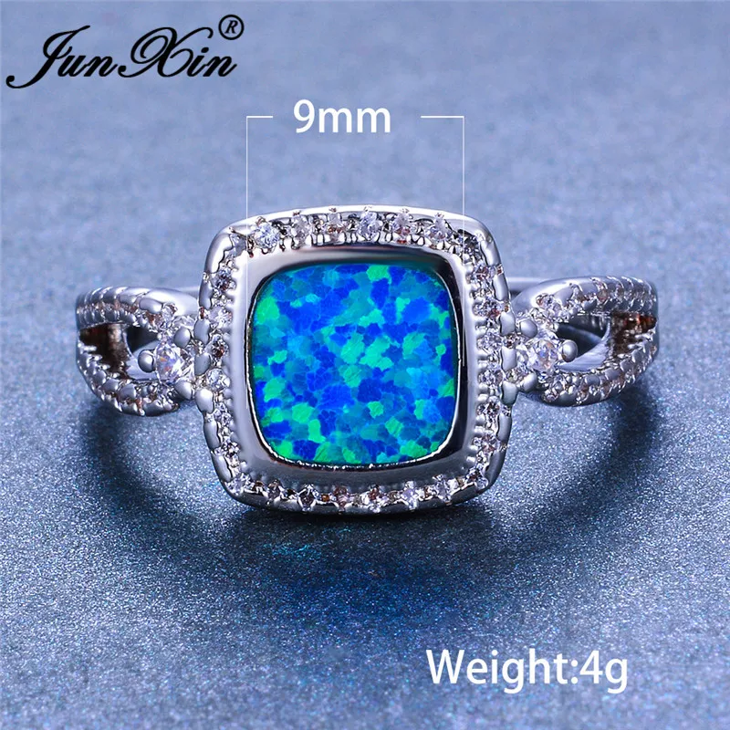 ROXI Boho Женская и мужская Геометрические Квадратные Кольца Серебряный Цвет океан