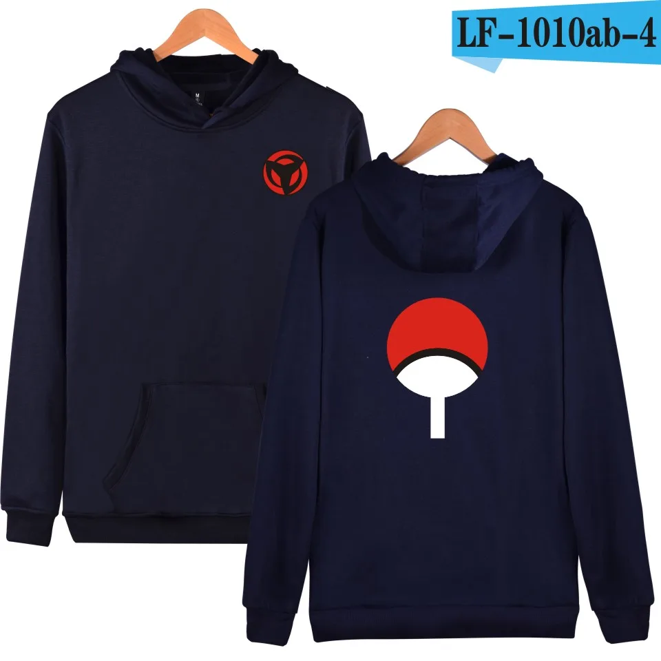Navy Blue Kpop Наруто толстовки кофты Учиха Syaringan с капюшоном для мальчиков Hokage Ninjia для мужчин/женщин Классическая одежда с мультяшным принтом 4xl на заказ - Цвет: Navy Blue
