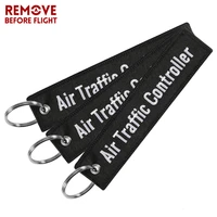 3 pcs remove before flight key chain embroidery air traffic controller key ring chain for fashion keychains for aviation lover