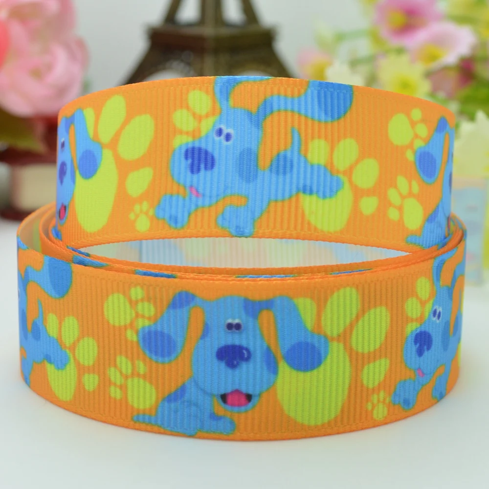 DUWES 7/8 &quot22 мм 2 5 10 20 50 ярдов собака мультфильм печатных grosgrain ленты волос лук DIY