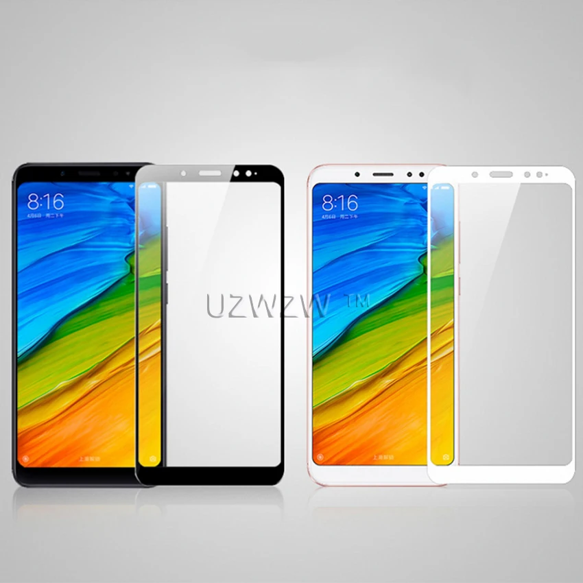 2 шт Полное покрытие из закаленного стекла для Xiaomi Redmi Note 5, Защитное стекло для экрана