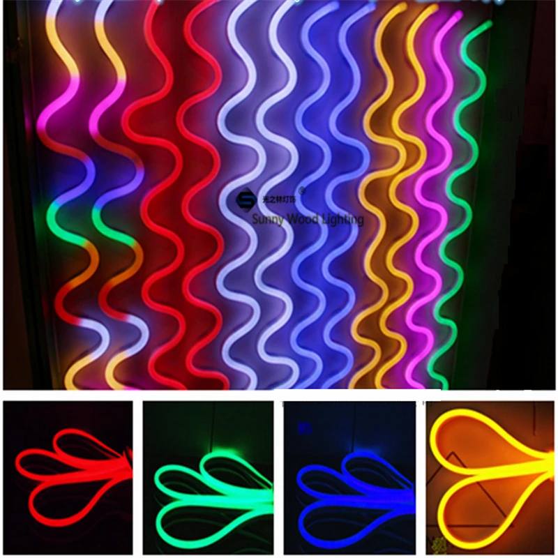 Светодиодная неоновая гибкая трубка 5 метров входная светодиодная вывеска 12 В
