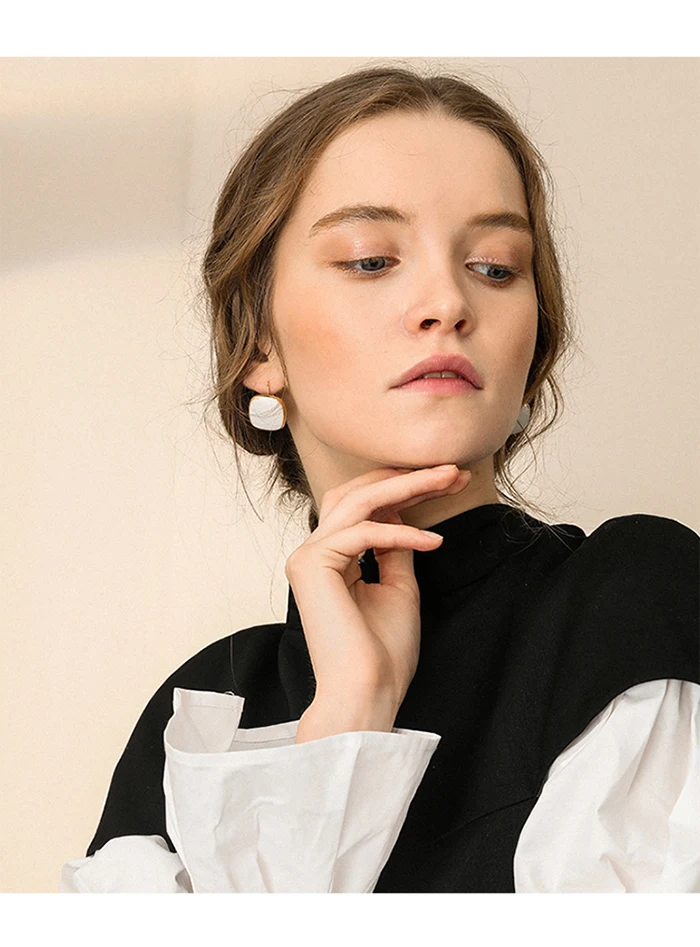 ZEGL Винтажные серьги геометрические серьги металлические серьги, ювелирные изделия для ушей для женщин