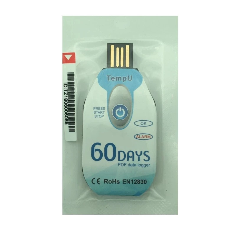 60 дней USB PDF одиночное использование водонепроницаемый Регистратор температуры