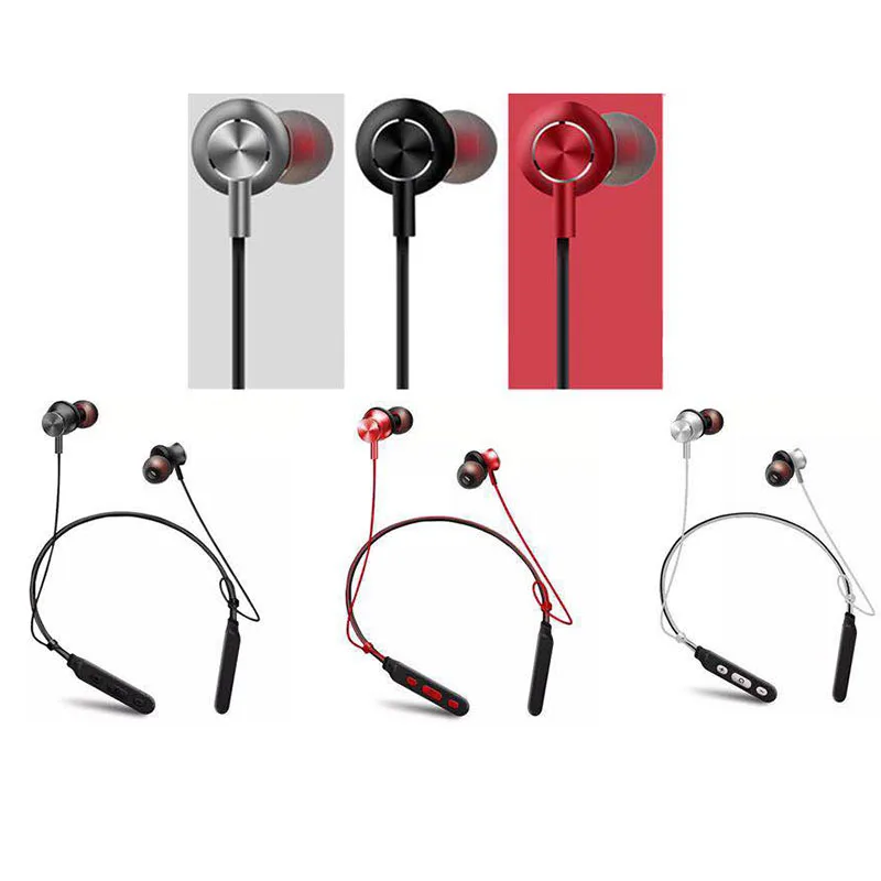 Bluetooth наушники с шейным ремешком беспроводная Спортивная стереогарнитура