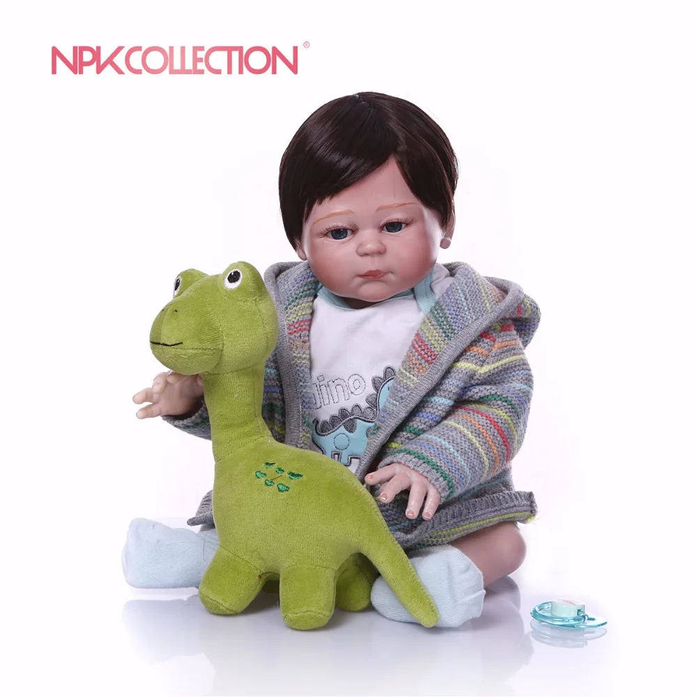 NPK 47cm reborn dolls soft silicone vinyl baby bebe prince bonecas nice clothing girafa plush doll gift kids toys | Игрушки и хобби