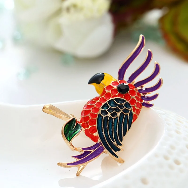 Новый симпатичный эмаль красочные Bird Броши для Для женщин Мода Дизайн животных