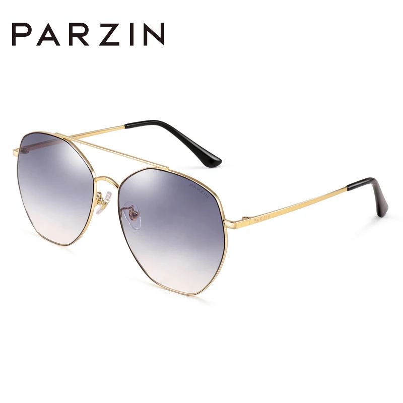 PARZIN Women's Sunglasses Brand Designer High Quality Metal Large Frame Sunglasses Fashion Light Color Trend Sunglasses New