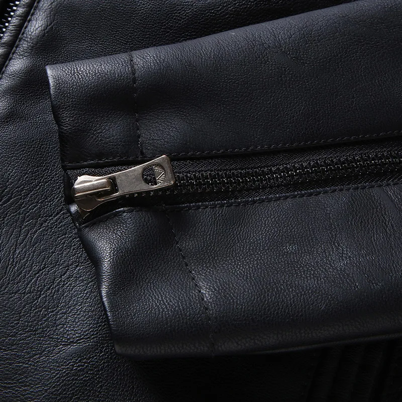 Куртка мужская кожаная деловая Повседневная брендовая замшевая из ПУ кожи 4XL